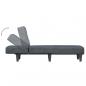 Preview: Chaiselongue Dunkelgrau Samt