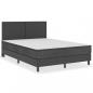 Preview: Boxspringbett Dunkelgrau Stoff 160x200 cm