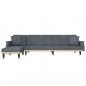 Preview: Schlafsofa in L-Form Dunkelgrau 271x140x70 cm Samt