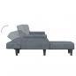 Preview: Schlafsofa in L-Form Dunkelgrau 271x140x70 cm Samt