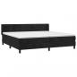 Preview: Boxspringbett mit Matratze Schwarz 200x200 cm Samt