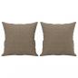 Preview: Zierkissen 2 Stk. Taupe 40x40 cm Stoff