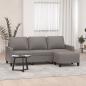 Preview: ARDEBO.de - 3-Sitzer-Sofa mit Hocker Taupe 180 cm Stoff