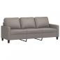 Preview: 3-Sitzer-Sofa mit Hocker Taupe 180 cm Stoff