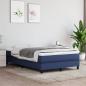 Preview: ARDEBO.de - Boxspringbett mit Matratze Blau 120x200 cm Stoff