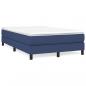 Preview: Boxspringbett mit Matratze Blau 120x200 cm Stoff