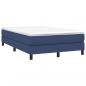 Preview: Boxspringbett mit Matratze Blau 120x200 cm Stoff