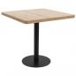 Preview: ARDEBO.de - Bistrotisch Hellbraun 80x80 cm MDF