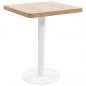 Preview: ARDEBO.de - Bistrotisch Hellbraun 60x60 cm MDF