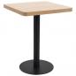 Preview: ARDEBO.de - Bistrotisch Hellbraun 60x60 cm MDF