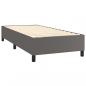 Preview: Boxspringbett mit Matratze & LED Grau 100x200 cm Kunstleder