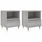 Preview: Nachttische 2 Stk. Grau Sonoma 40x35x50 cm Holzwerkstoff