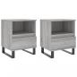 Preview: Nachttische 2 Stk. Grau Sonoma 40x35x50 cm Holzwerkstoff