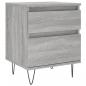 Preview: Nachttische 2 Stk. Grau Sonoma 40x35x50 cm Holzwerkstoff