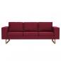 Preview: 3-Sitzer-Sofa Stoff Weinrot