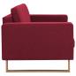 Preview: 3-Sitzer-Sofa Stoff Weinrot