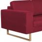 Preview: 3-Sitzer-Sofa Stoff Weinrot