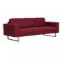 Preview: 3-Sitzer-Sofa Stoff Weinrot