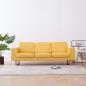 Preview: ARDEBO.de - 3-Sitzer-Sofa Stoff Gelb