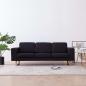 Preview: ARDEBO.de - 3-Sitzer-Sofa Stoff Schwarz