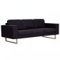 Preview: 3-Sitzer-Sofa Stoff Schwarz