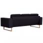 Preview: 3-Sitzer-Sofa Stoff Schwarz