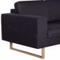 Preview: 3-Sitzer-Sofa Stoff Schwarz