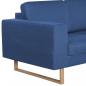 Preview: 3-Sitzer-Sofa Stoff Blau