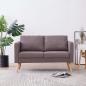 Preview: ARDEBO.de - 2-Sitzer-Sofa Stoff Taupe