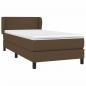 Preview: Boxspringbett mit Matratze Dunkelbraun 100x200 cm Stoff