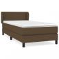 Preview: Boxspringbett mit Matratze Dunkelbraun 100x200 cm Stoff