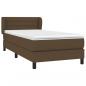 Preview: Boxspringbett mit Matratze Dunkelbraun 100x200 cm Stoff