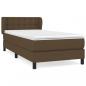 Preview: Boxspringbett mit Matratze Dunkelbraun 100x200 cm Stoff