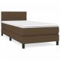 Preview: Boxspringbett mit Matratze Dunkelbraun 100x200 cm Stoff