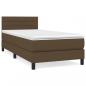 Preview: Boxspringbett mit Matratze Dunkelbraun 100x200 cm Stoff