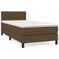 Preview: Boxspringbett mit Matratze Dunkelbraun 100x200 cm Stoff