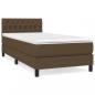 Preview: Boxspringbett mit Matratze Dunkelbraun 100x200 cm Stoff