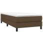 Preview: Boxspringbett mit Matratze Dunkelbraun 100x200 cm Stoff