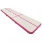 Preview: Aufblasbare Gymnastikmatte mit Pumpe 700x100x20 cm PVC Rosa