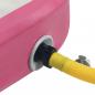 Preview: Aufblasbare Gymnastikmatte mit Pumpe 700x100x20 cm PVC Rosa