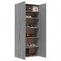 Preview: Schuhschrank Grau Sonoma 80x35,5x180 cm Holzwerkstoff