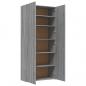 Preview: Schuhschrank Grau Sonoma 80x35,5x180 cm Holzwerkstoff