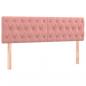 Preview: Kopfteile 2 Stk. Rosa 80x7x78/88 cm Samt