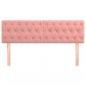 Preview: Kopfteile 2 Stk. Rosa 80x7x78/88 cm Samt