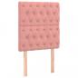 Preview: Kopfteile 2 Stk. Rosa 80x7x78/88 cm Samt