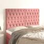 Preview: ARDEBO.de - Kopfteile 4 Stk. Rosa 80x7x78/88 cm Samt