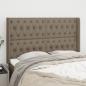 Preview: ARDEBO.de - Kopfteil mit Ohren Taupe 147x16x118/128 cm Stoff