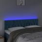 Preview: LED Kopfteil Dunkelblau 144x7x78/88 cm Samt