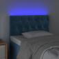 Preview: LED Kopfteil Dunkelblau 80x7x78/88 cm Samt