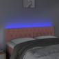 Preview: LED Kopfteil Rosa 160x7x78/88 cm Samt